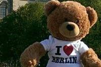 Aktion Bert - 365 Tage unterwegs zugunsten des Tierrettung Unterland e.V. in Neckarsulm bei Heilbronn: Teddybär Bert als VIP-Gast von SES-Boxing und der PR-Agentur PR4YOU bei der Europameisterschaft im Schwergewicht im Estrel Hotel Berlin