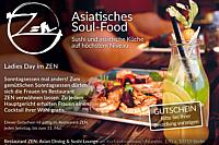 Gastronomie: Werbung: Werbung f眉r das asiatische Restaurant ZEN: Asian Dining & Sushi Lounge am Kurf眉rstendamm (Ku'damm) in Berlin: Gutschein