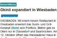 Gastronomie: PR und Kommunikation f眉r das Okinii Wiesbaden: Pressearbeit, Medienarbeit, ffentlichkeitsarbeit
